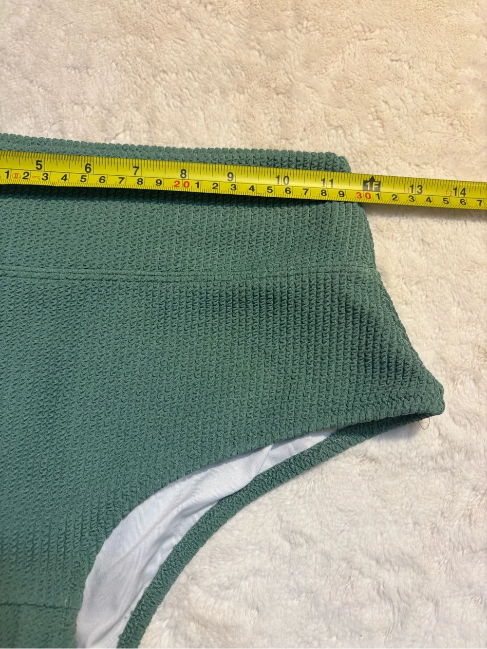 New PINK Victorias Secret Bikini Bottom Small Green Crinkle Textur Cheeky Shorty